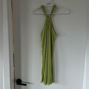 Commense Lime Green Backless Dress